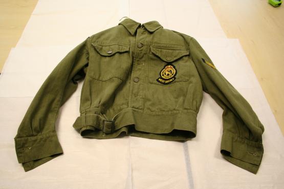 A Green civil defence corp jacket