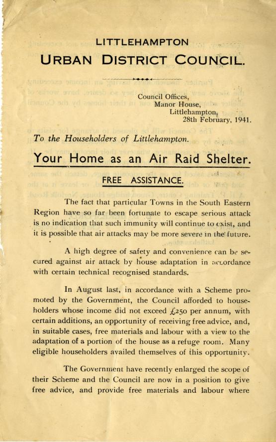 Air raid precautions leaflet